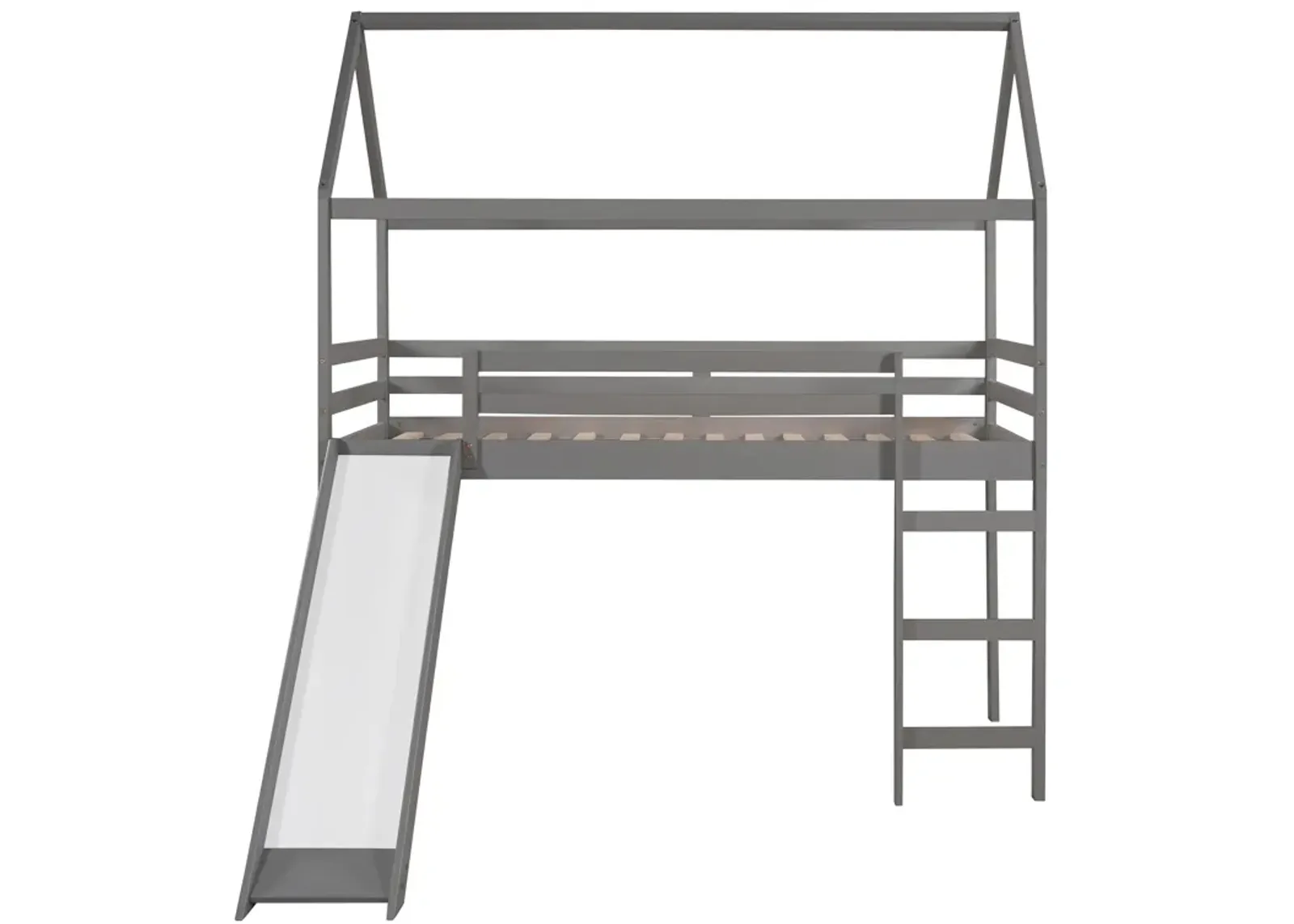 Merax Kids Children House Bed Loft Bed with Slide