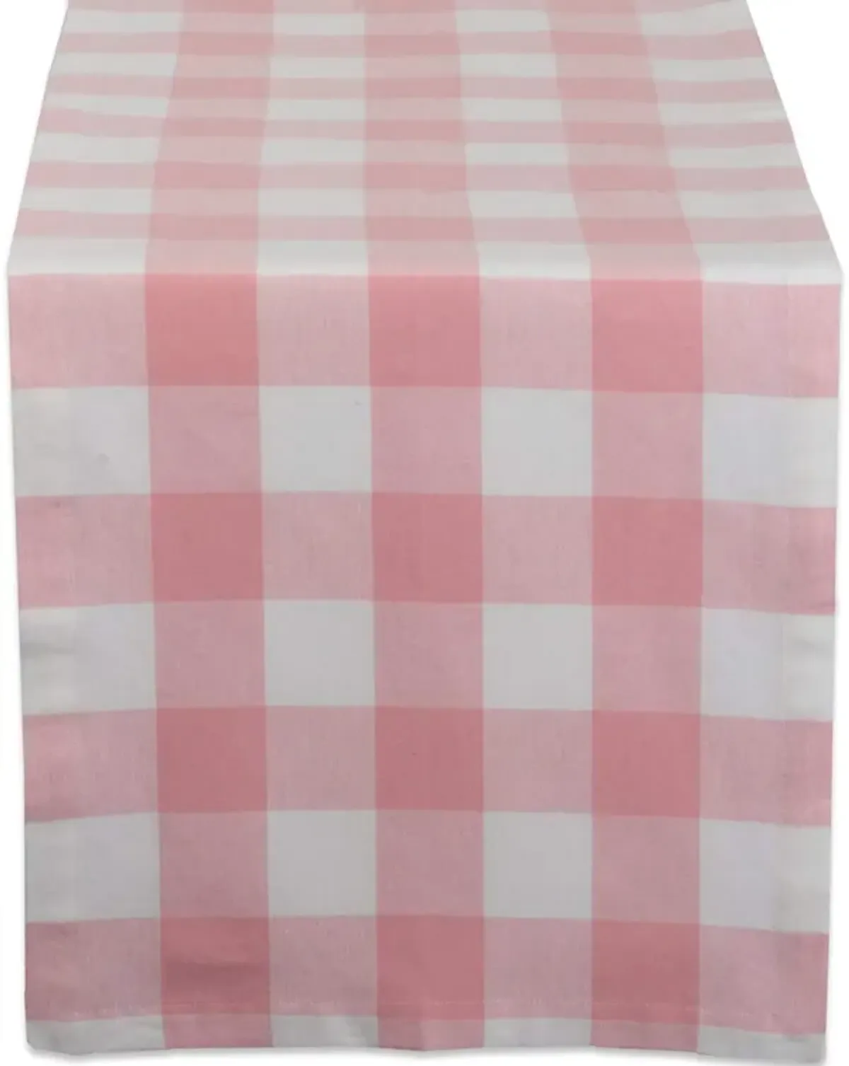 72" Pink and White Buffalo Checkered Rectangular Table Runner