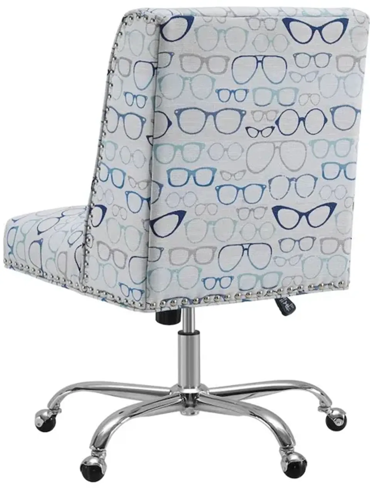 Linon Draper Office Chair, Glasses Print