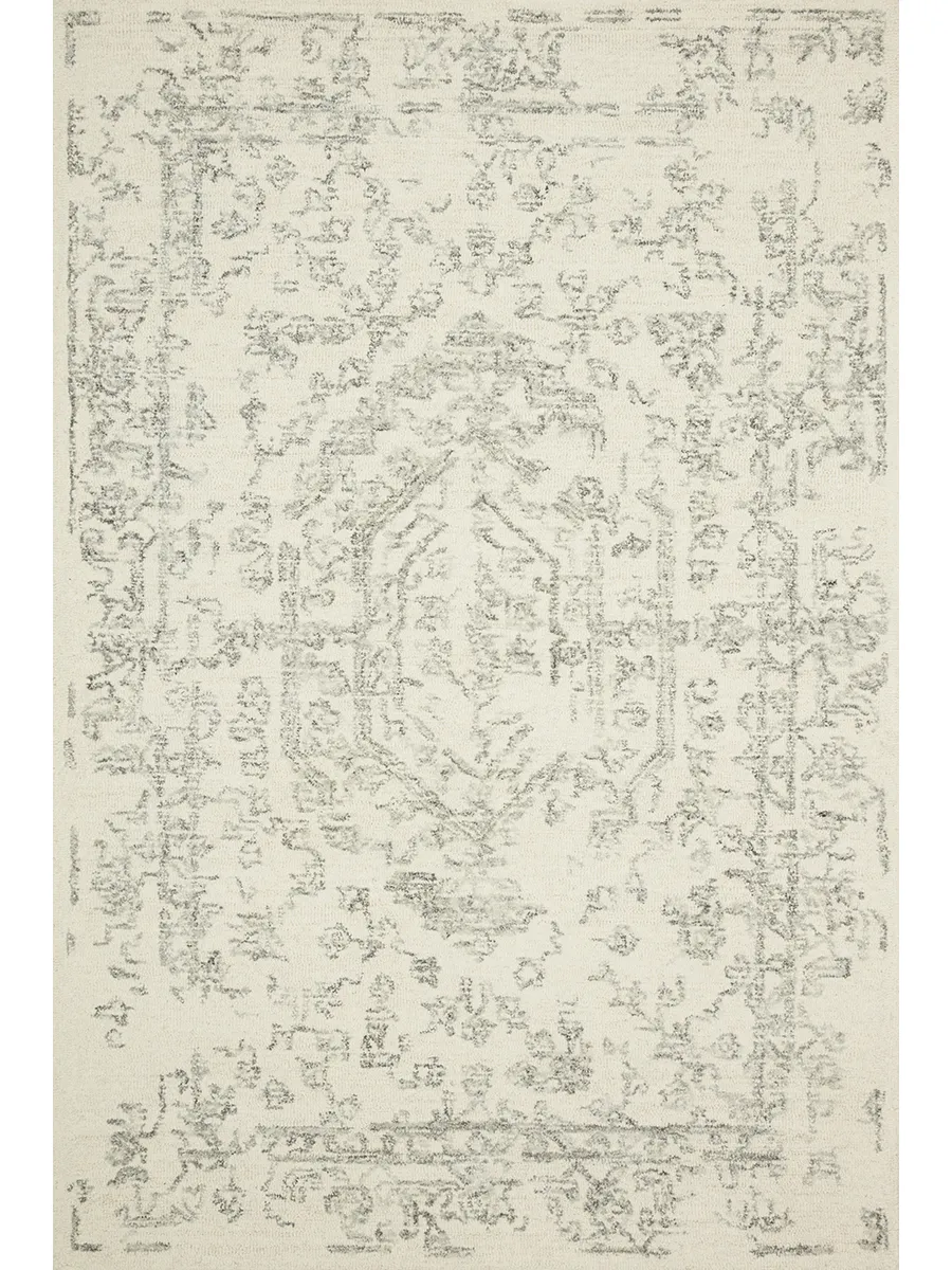 Annie White/Grey 9'3" x 13' Rug