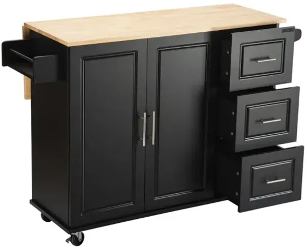 Streamdale Mobile Kitchen Island with Extendable Table