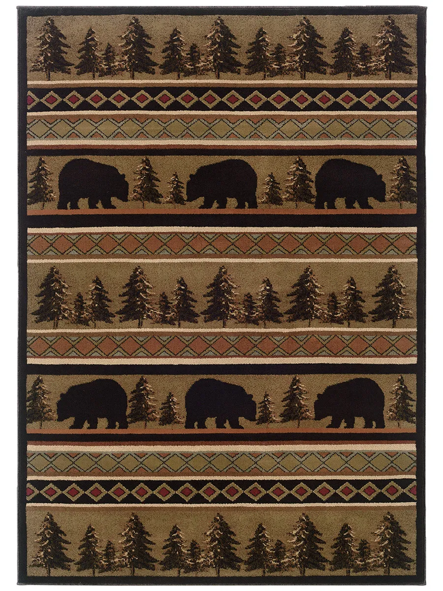 Hudson 3'10" x 5'5" Black Rug