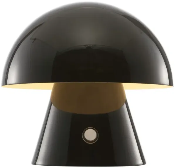 Porcini Contemporary Bohemian Rechargeablecordless Iron Integrated LED Mushroom Table Lamp