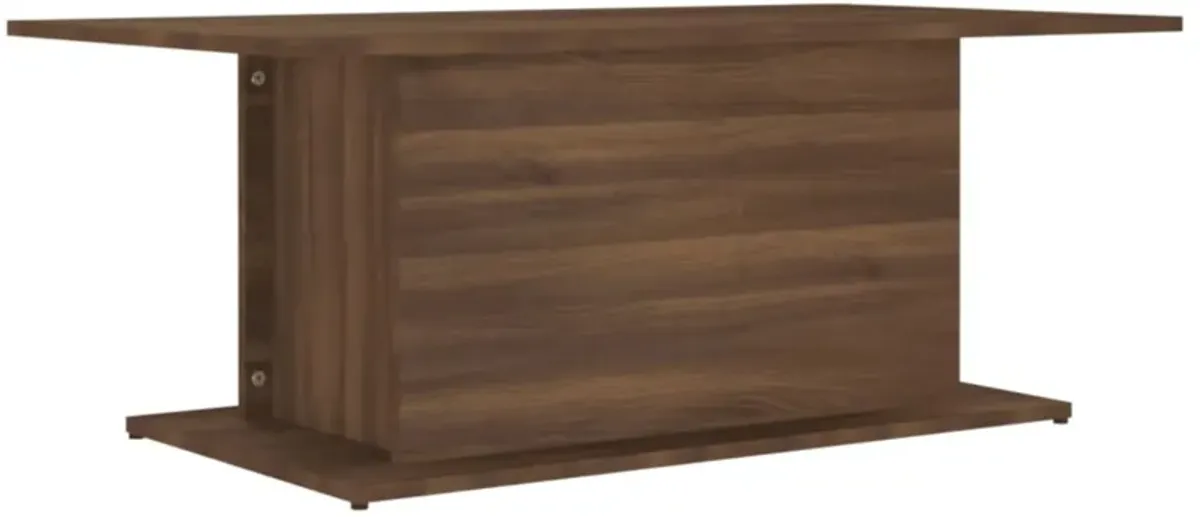 vidaXL Coffee Table Brown Oak 40.2"x21.9"x15.7" Chipboard