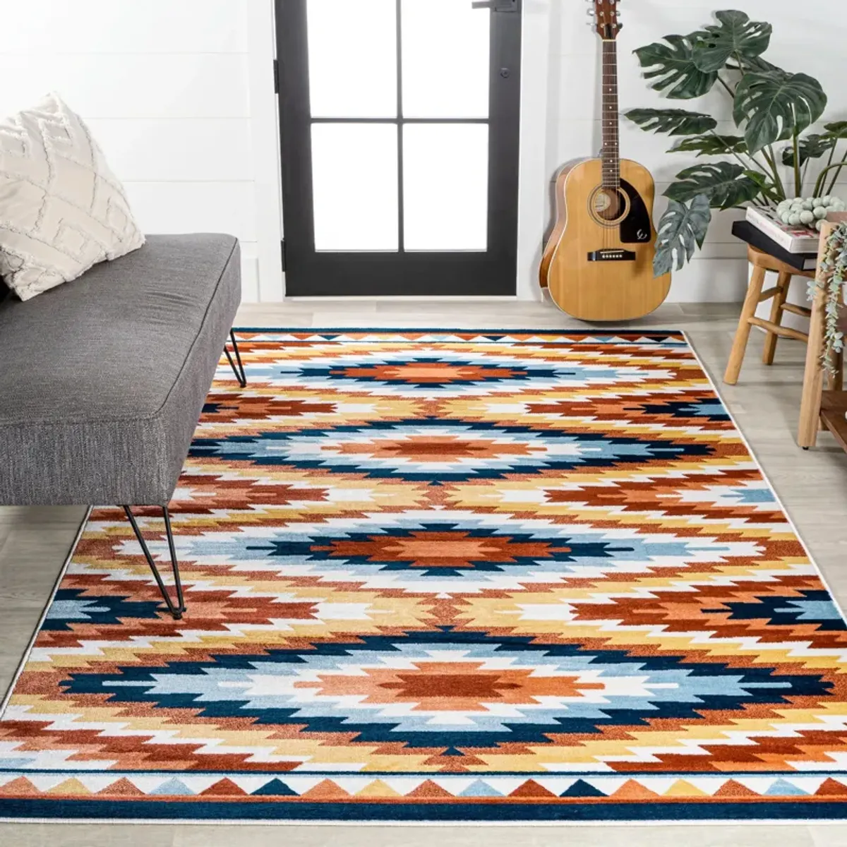 Konya Diamond Kilim Geometric Area Rug