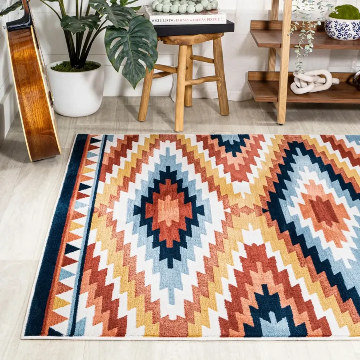 Konya Diamond Kilim Geometric Area Rug