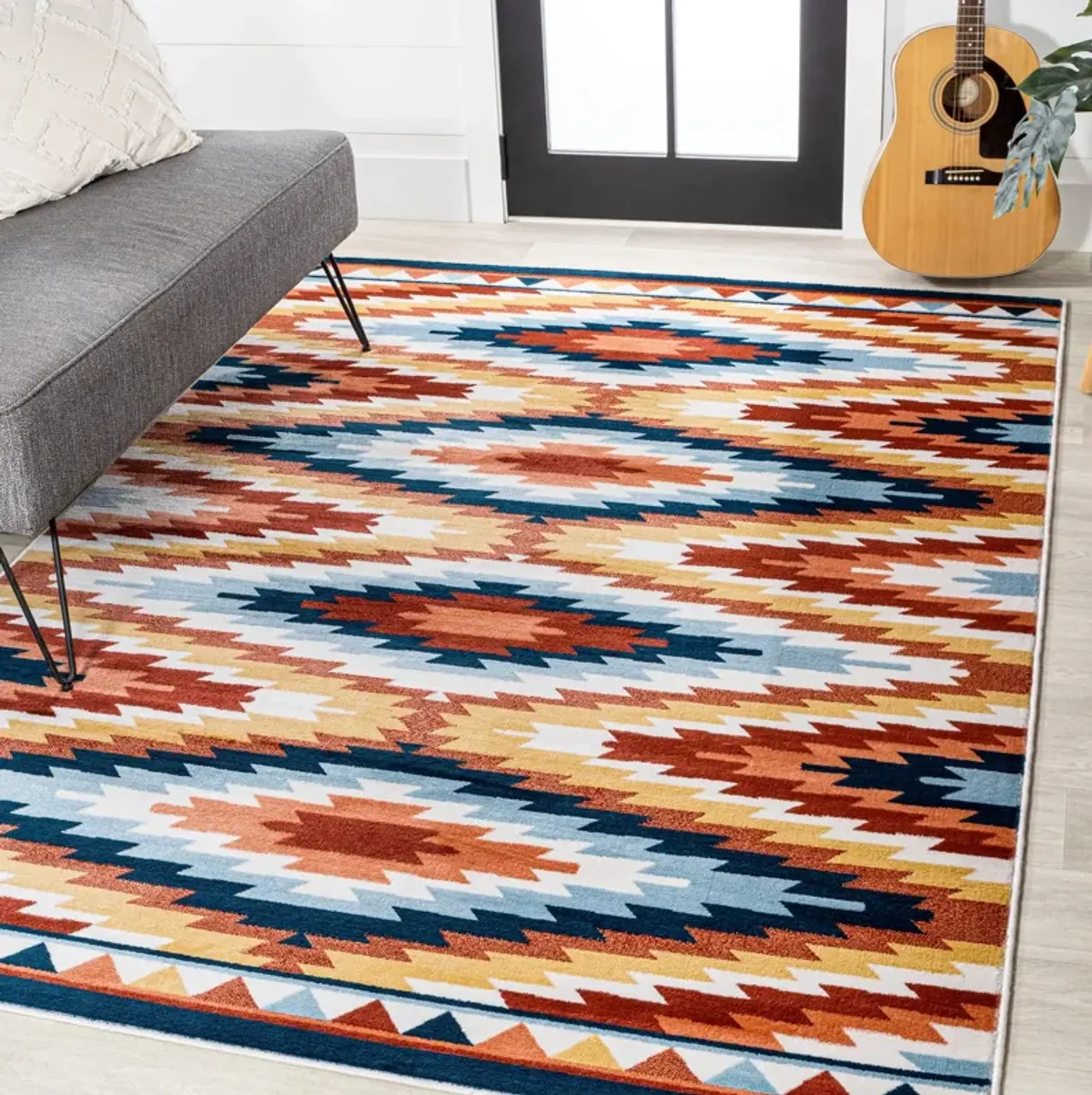 Konya Diamond Kilim Geometric Area Rug