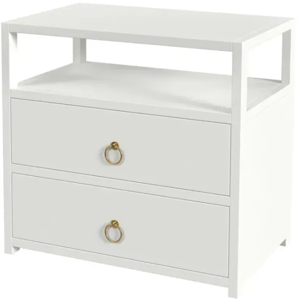 Butler Specialty Company Lark 2 Drawer Wide Nightstand, White