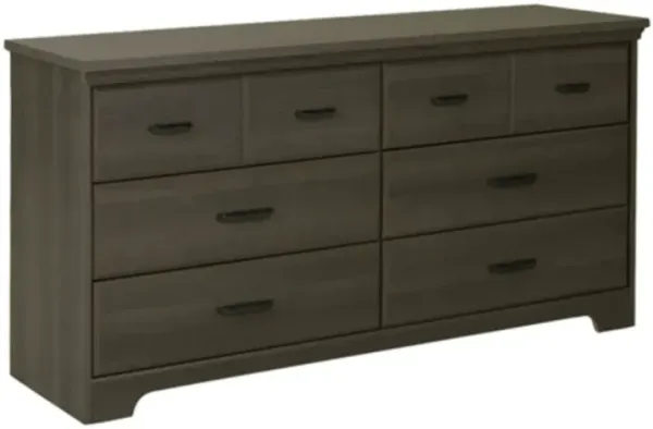 6-Drawer Double Dresser Wardrobe Cabinet For Bedroom