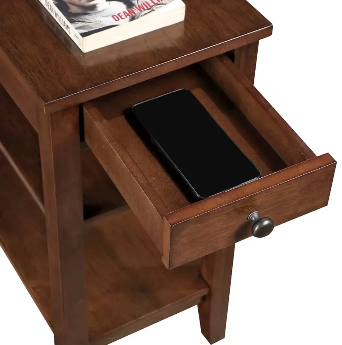 Convience Concept, Inc. American Heritage 1 Drawer Chairside End Table with Shelves