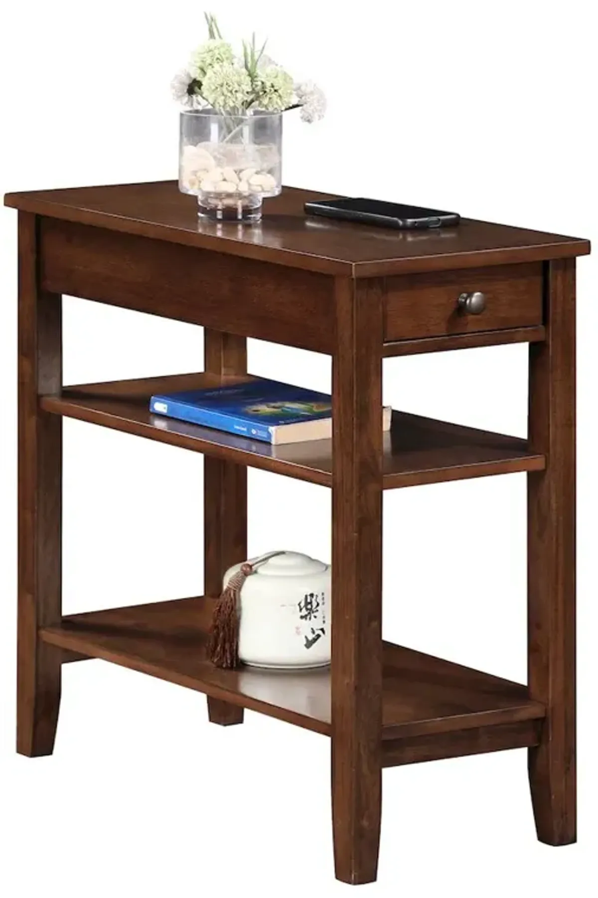 Convience Concept, Inc. American Heritage 1 Drawer Chairside End Table with Shelves