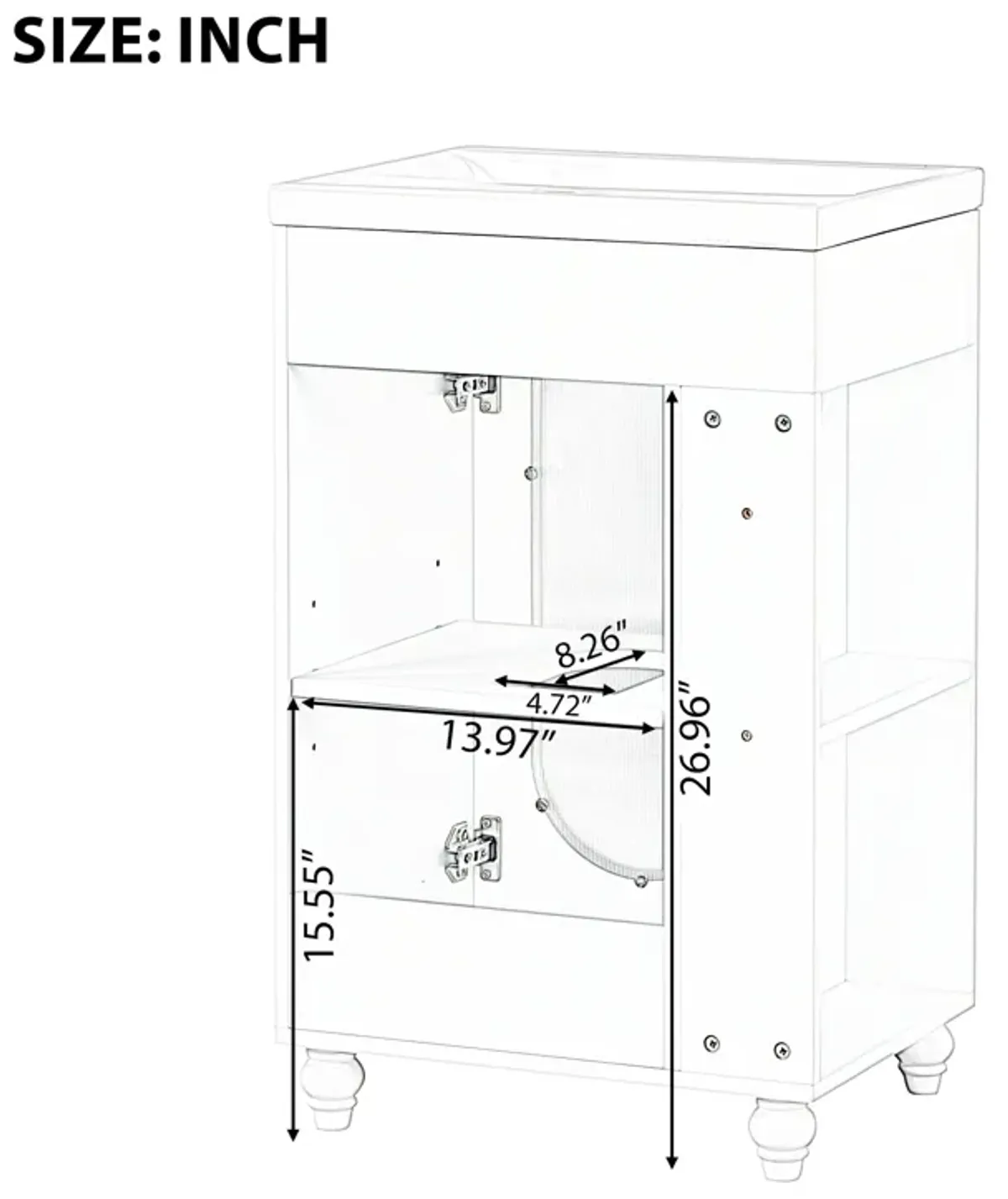 Merax Modern Bathroom Vanity Cabinet with Sink