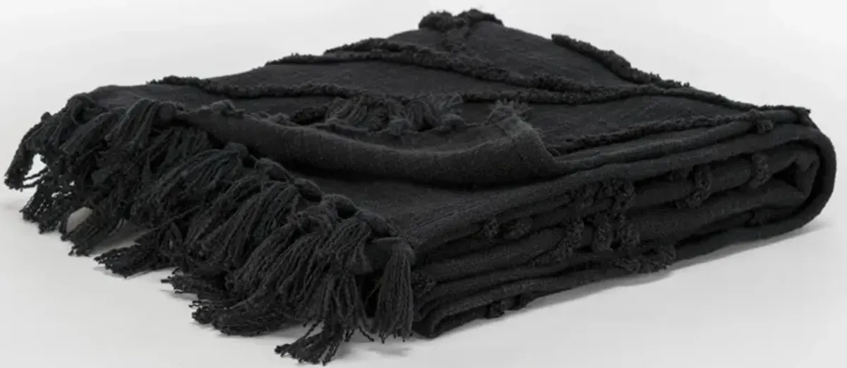 Black 50" x 60" Throw Blanket