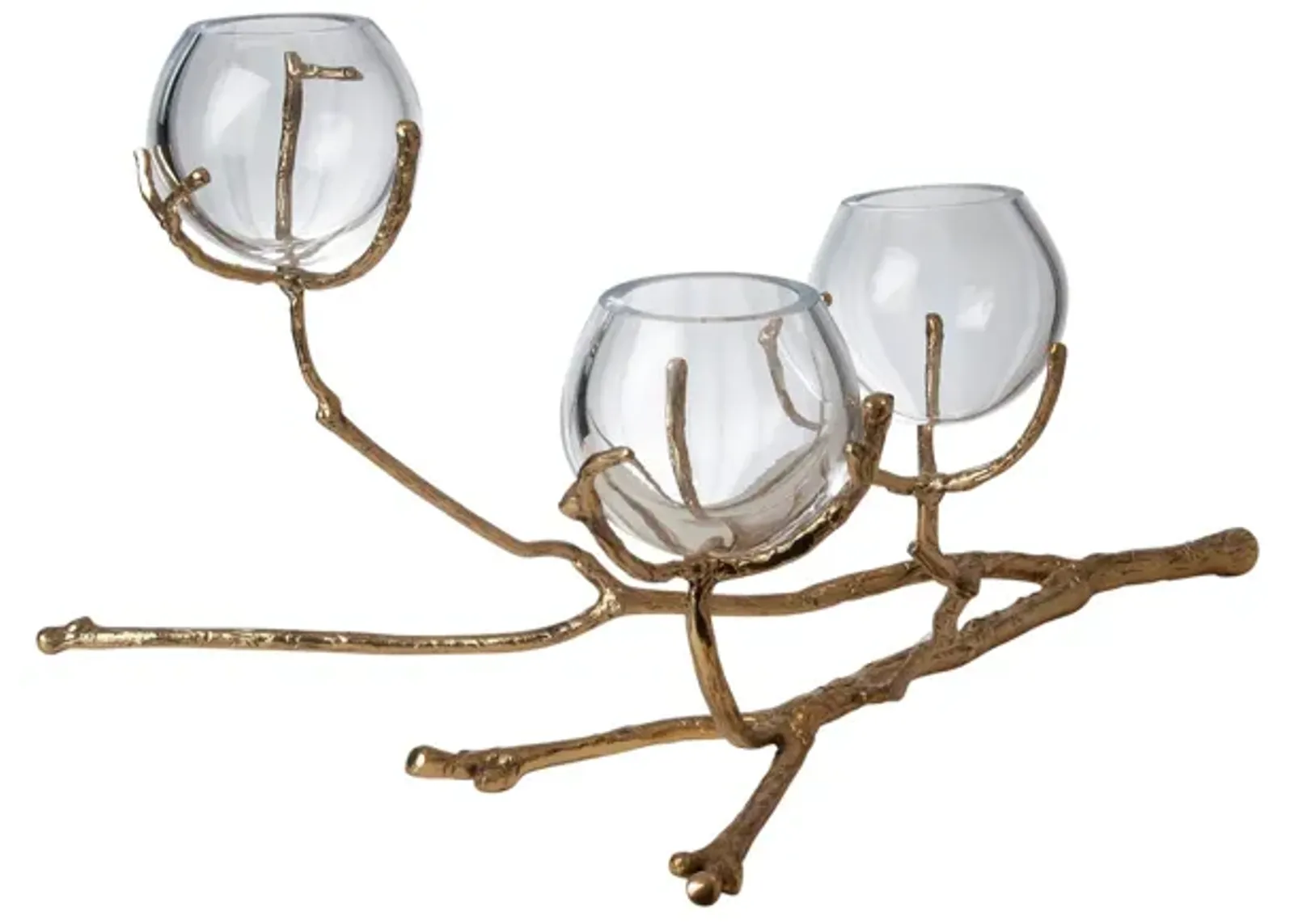 Twig 3 Vase Holder-Brass