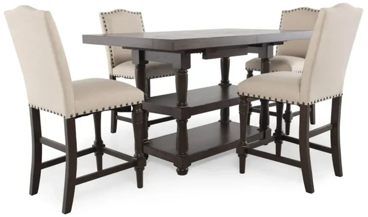 X-Calibur 5-Piece Counter Height Dining Set