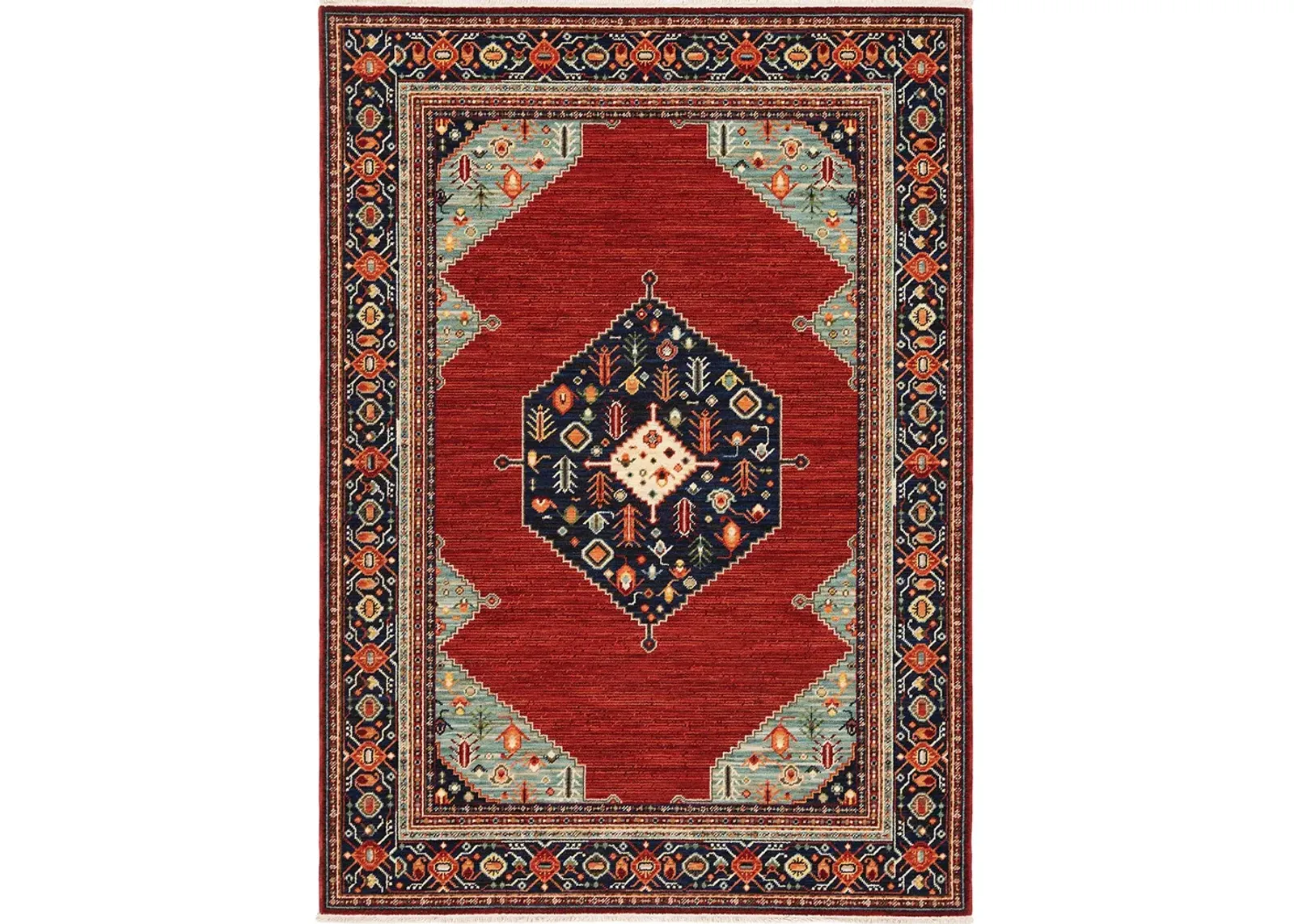 Lilihan 9'10" x 12'10" Red Rug