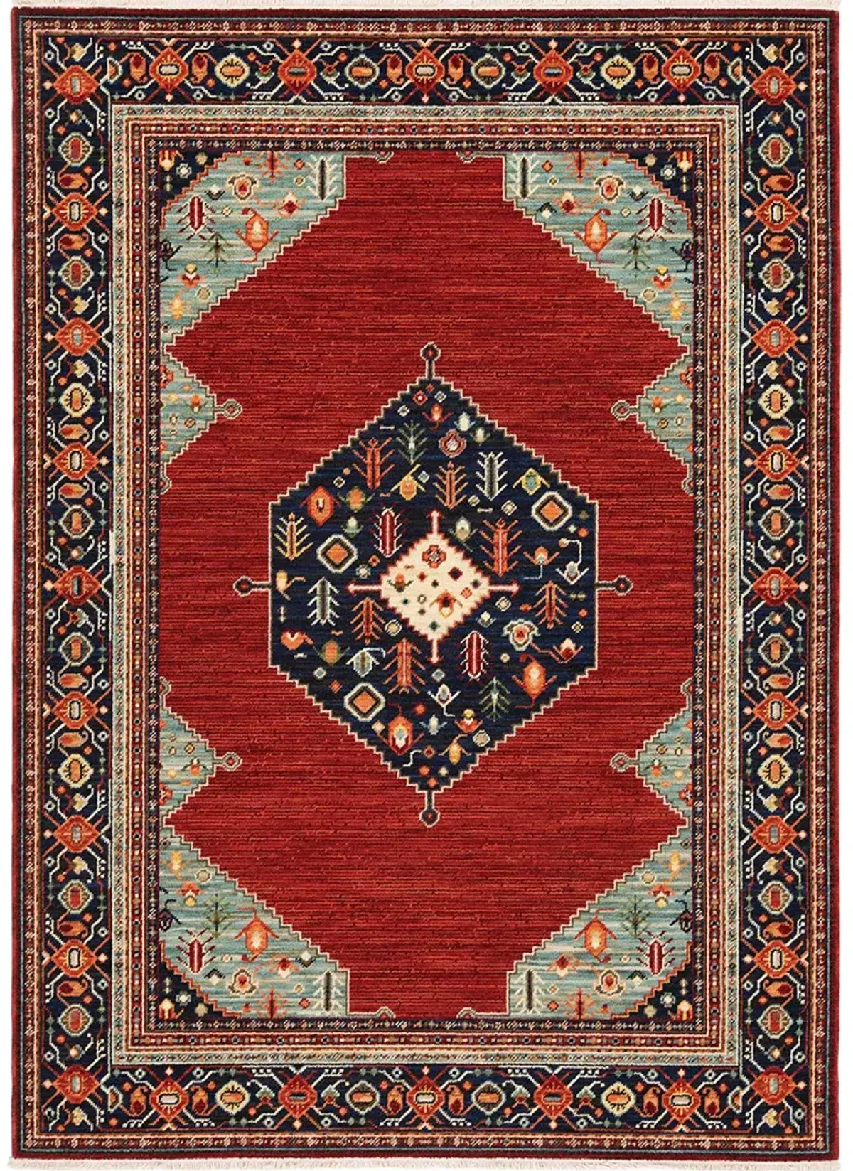 Lilihan 9'10" x 12'10" Red Rug