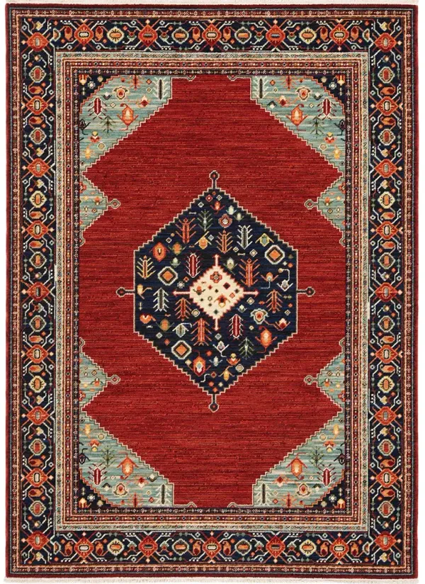 Lilihan 9'10" x 12'10" Red Rug