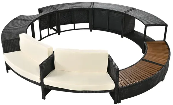 Merax Spa Frame Patio Rattan Sofa Set