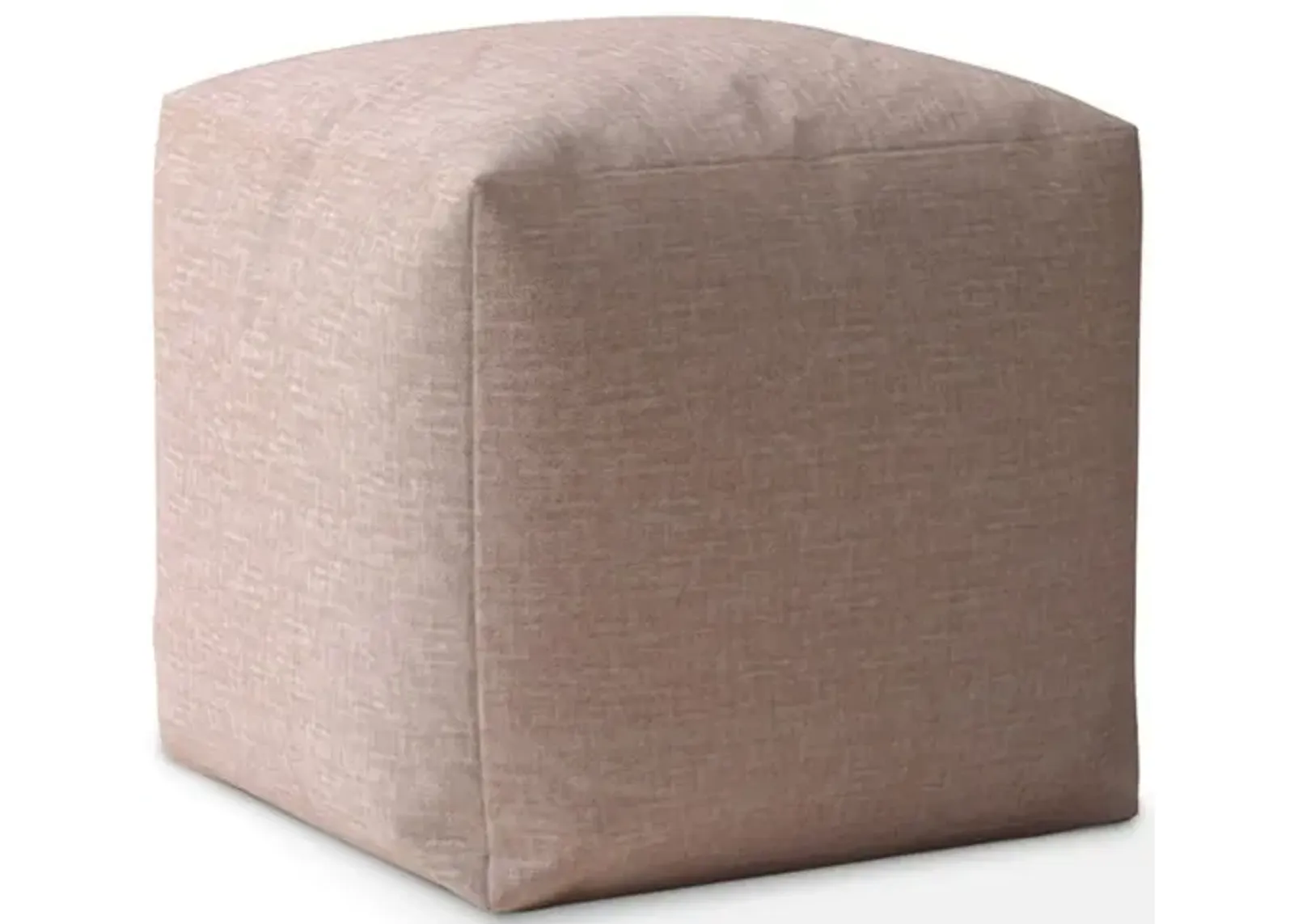 Homezia 17" Pale Pink Pouf Ottoman