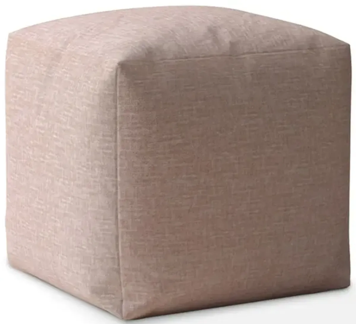 Homezia 17" Pale Pink Pouf Ottoman