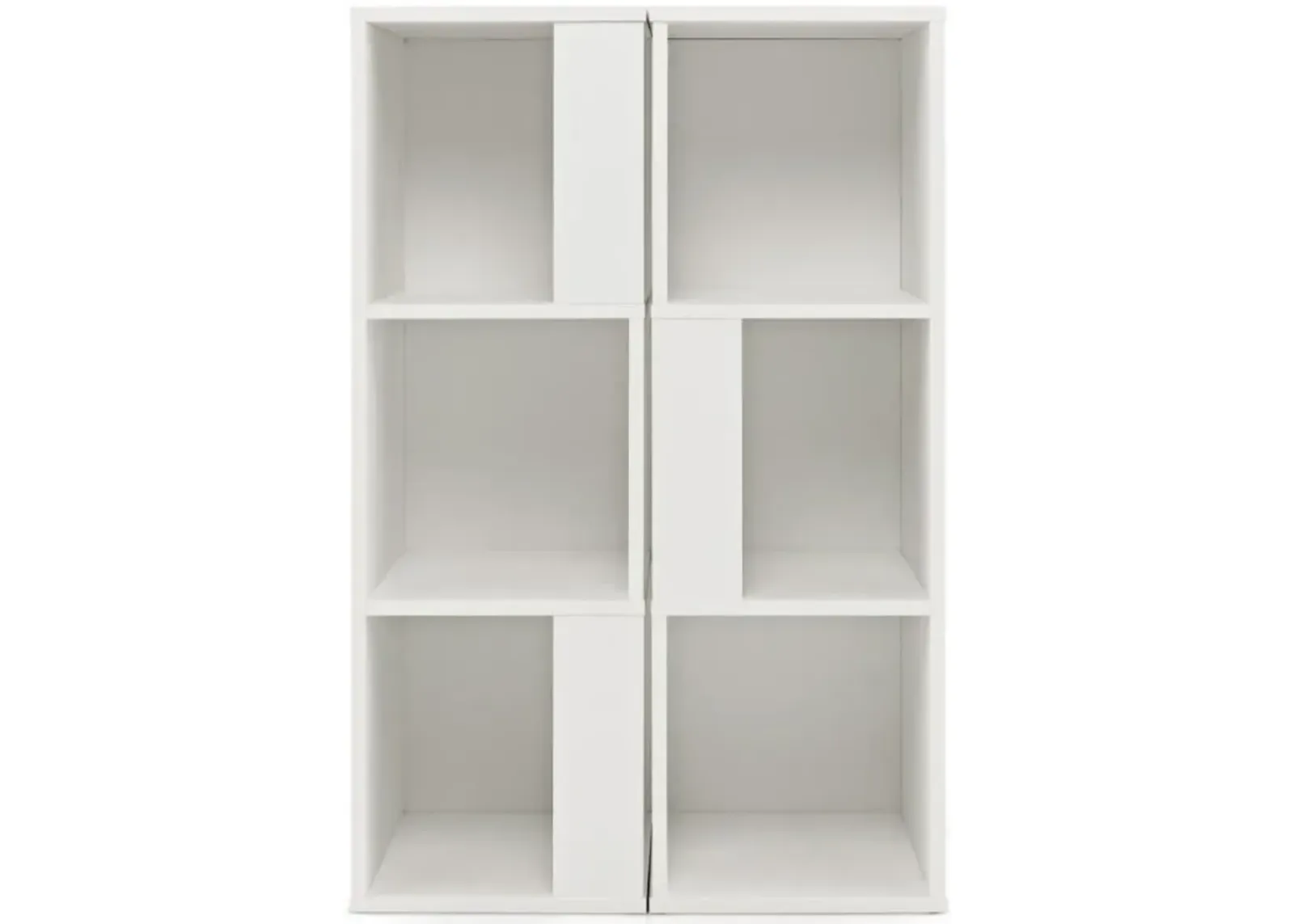 Hivvago 3-Tier 6 Cube Freestanding Bookcase with Anti-toppling Device