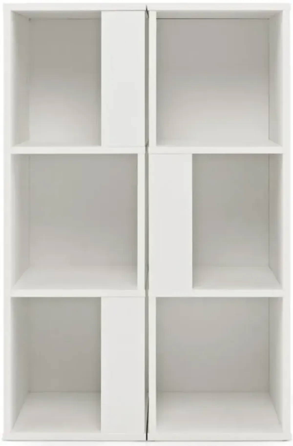 Hivvago 3-Tier 6 Cube Freestanding Bookcase with Anti-toppling Device