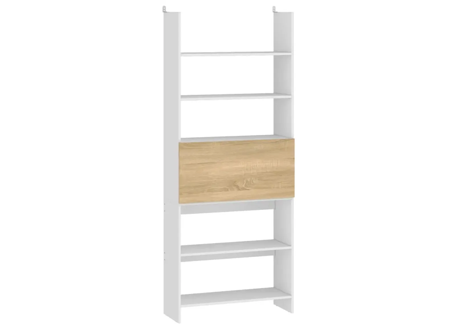 FUFU&GAGA Modern Multi-Tier Bookcase with Spacious Storage, 78'' Tall, (31.5" W x 12.4" D x 78" H), White