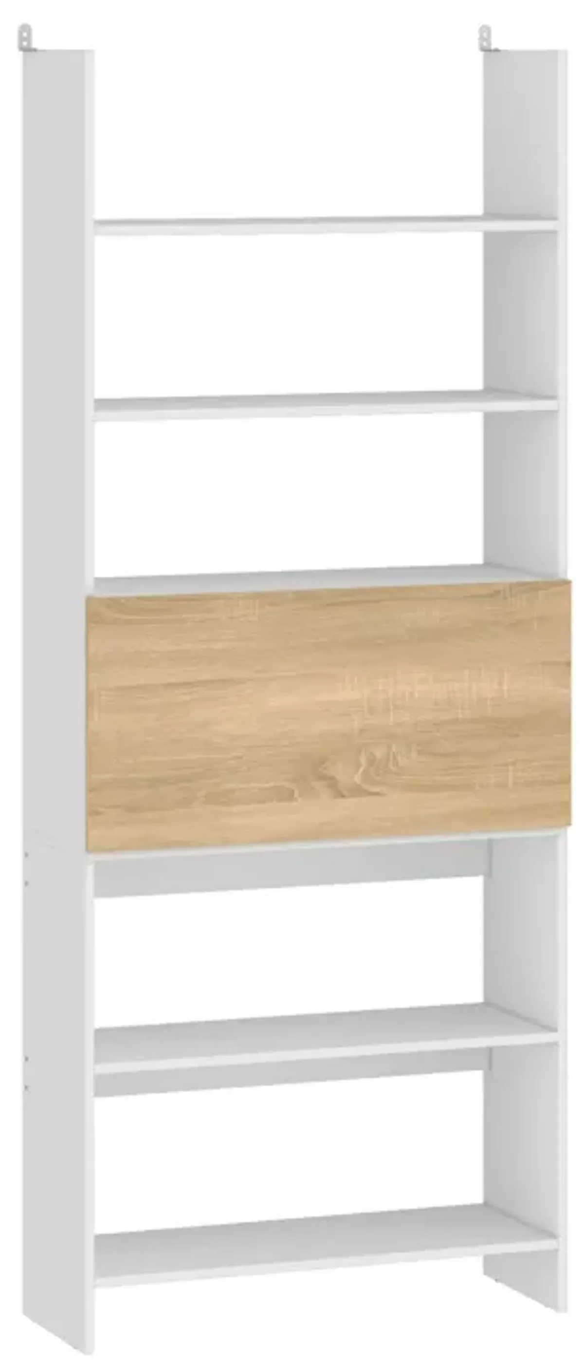 FUFU&GAGA Modern Multi-Tier Bookcase with Spacious Storage, 78'' Tall, (31.5" W x 12.4" D x 78" H), White