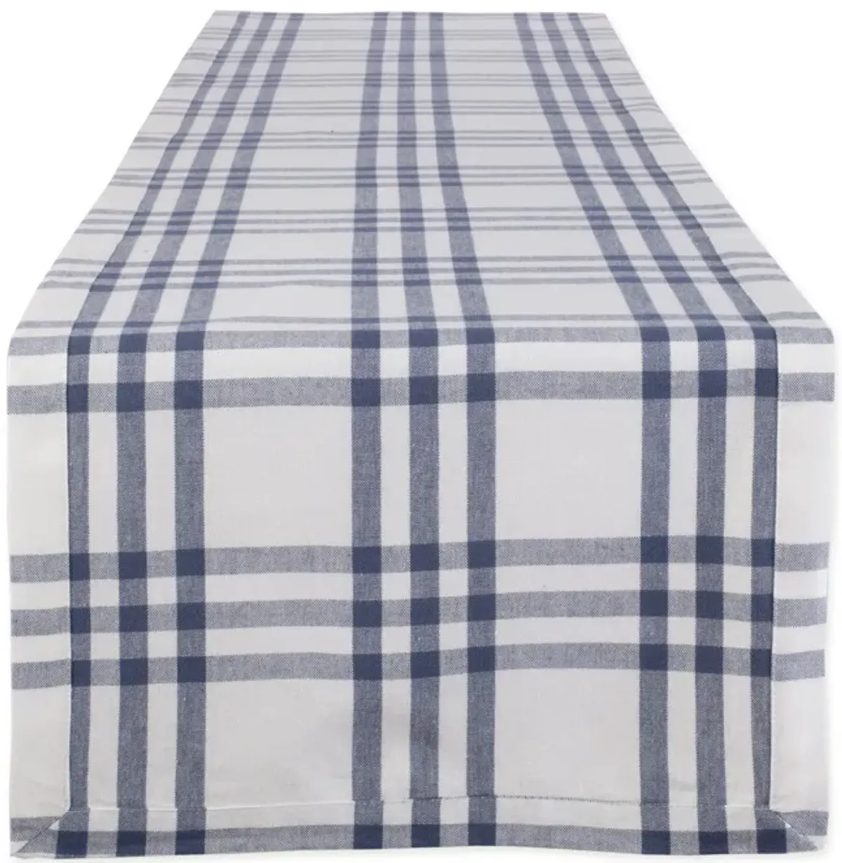 72" Table Runner with Blue Checkered Design