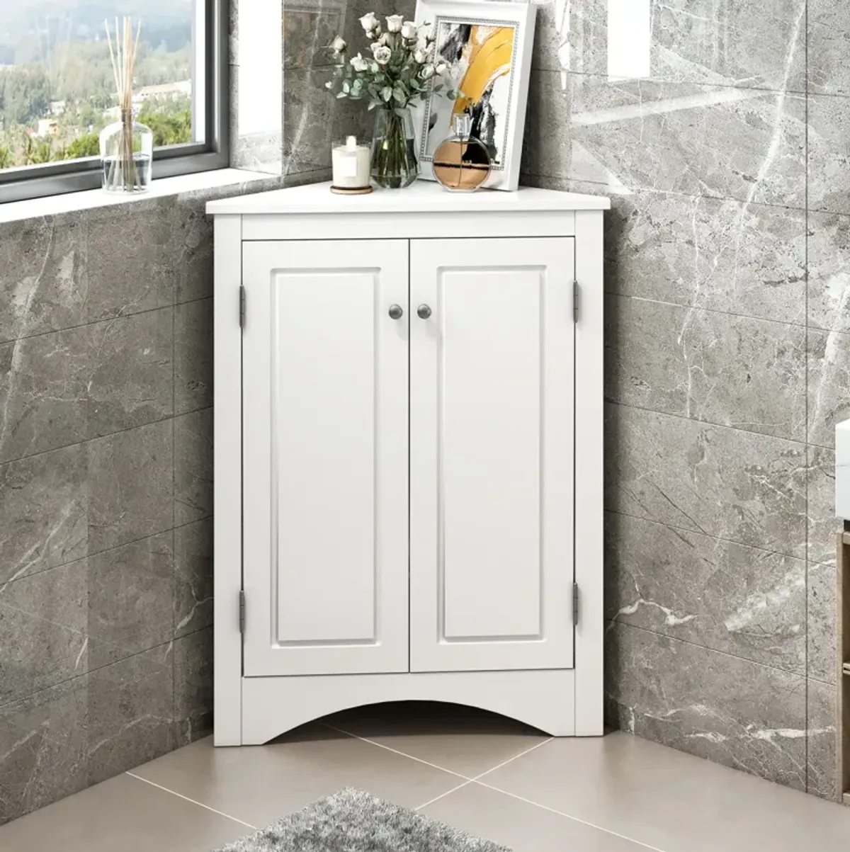 Adjustable Shelf Bathroom Storage Cabinet