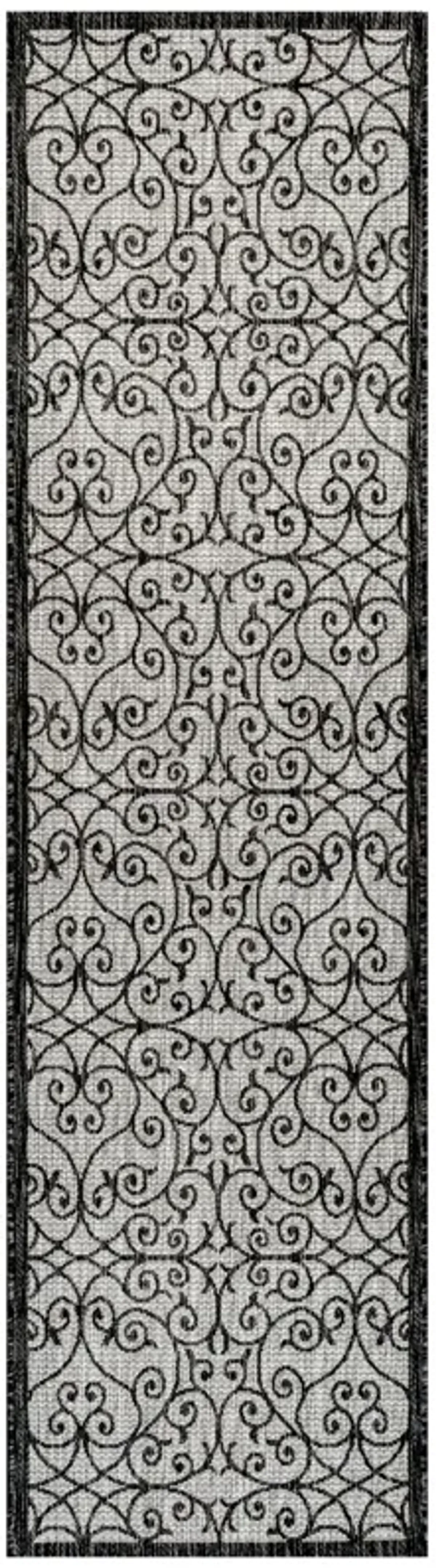 Madrid Vintage Filigree Textured Weave Indoor/Outdoor Area Rug