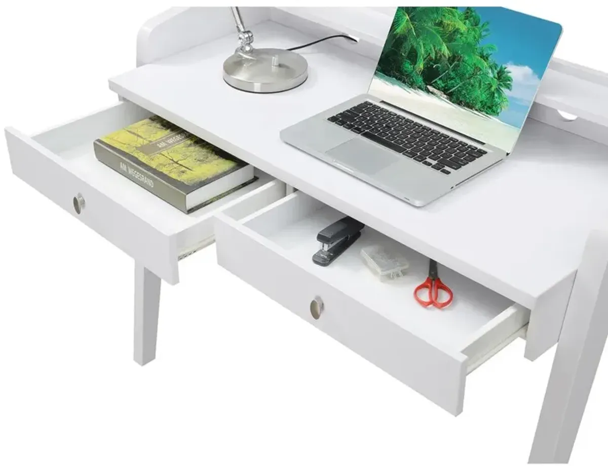 Convenience Concepts Newport Deluxe 2 Drawer Desk