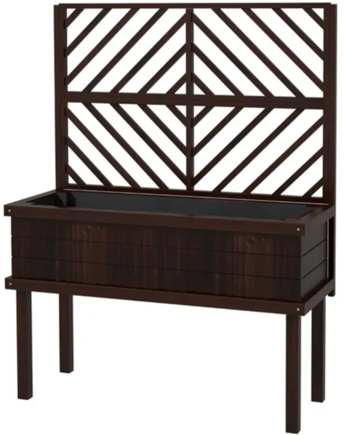 Wooden Flower Shelf & Planter Box for Indoor & Outdoor Plants Garden Display Stand