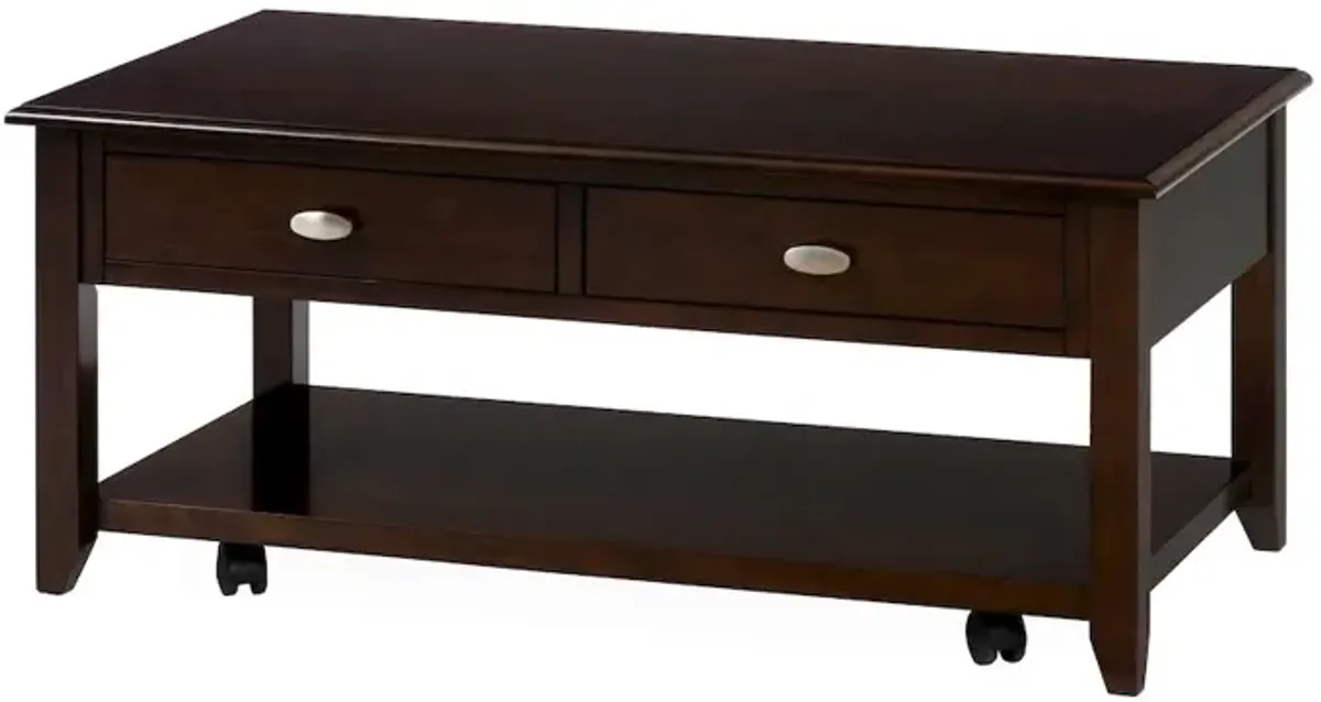 Jofran Merlot Warm Contemporary 44 Coffee Table