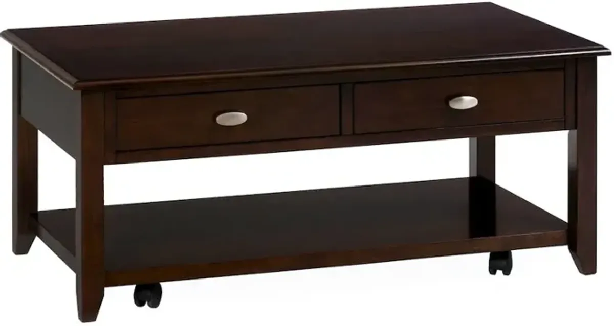 Jofran Merlot Warm Contemporary 44 Coffee Table