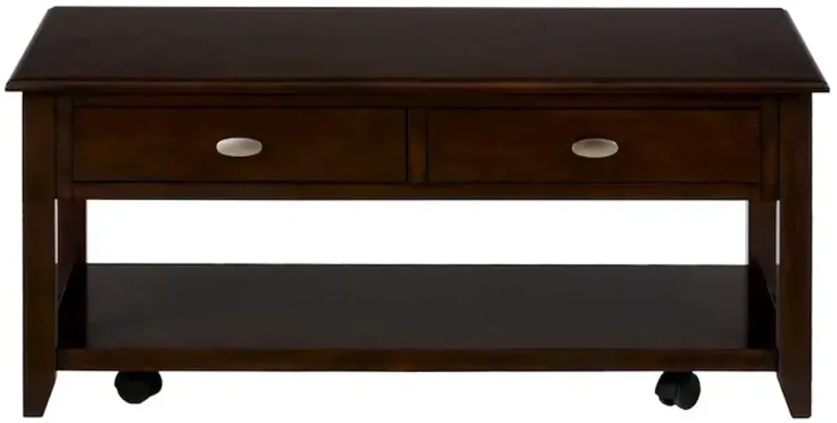 Jofran Merlot Warm Contemporary 44 Coffee Table