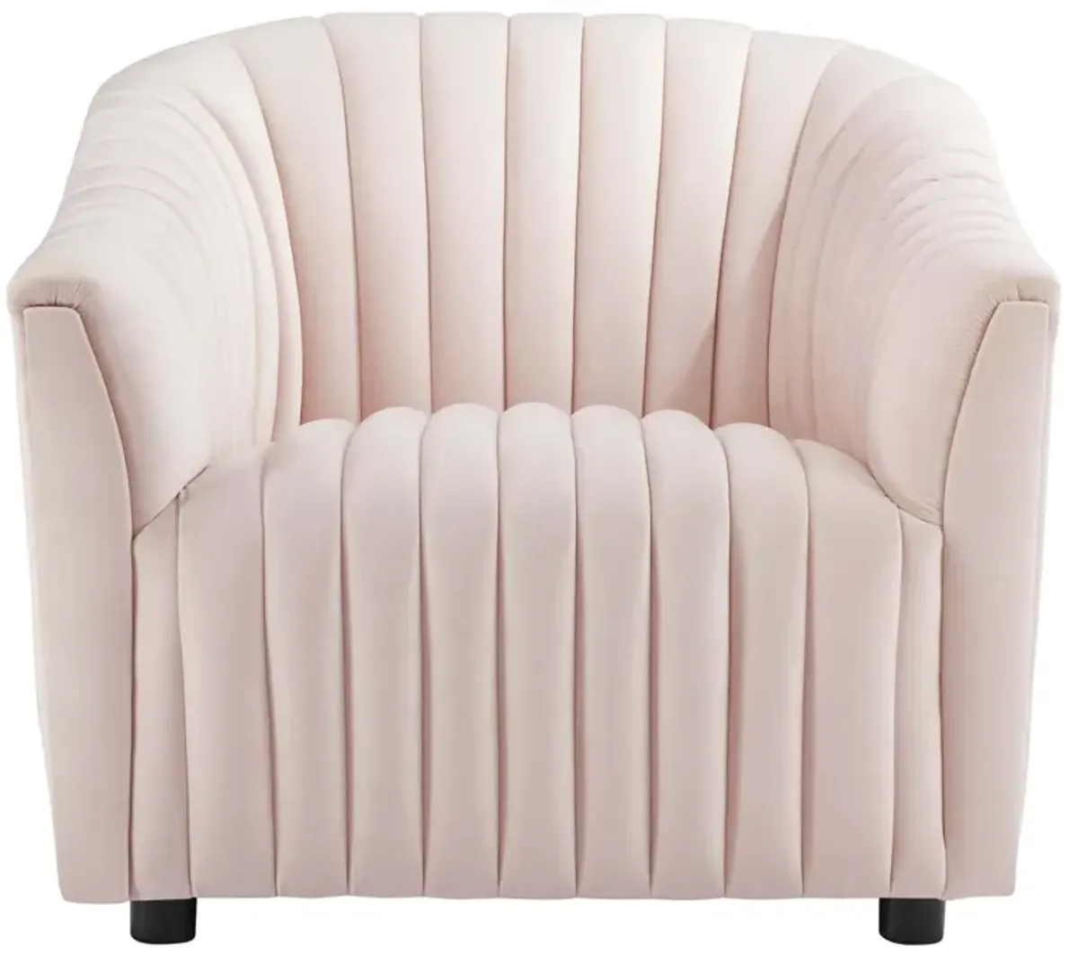 Announce Performance Velvet Channel Tufted Armchair