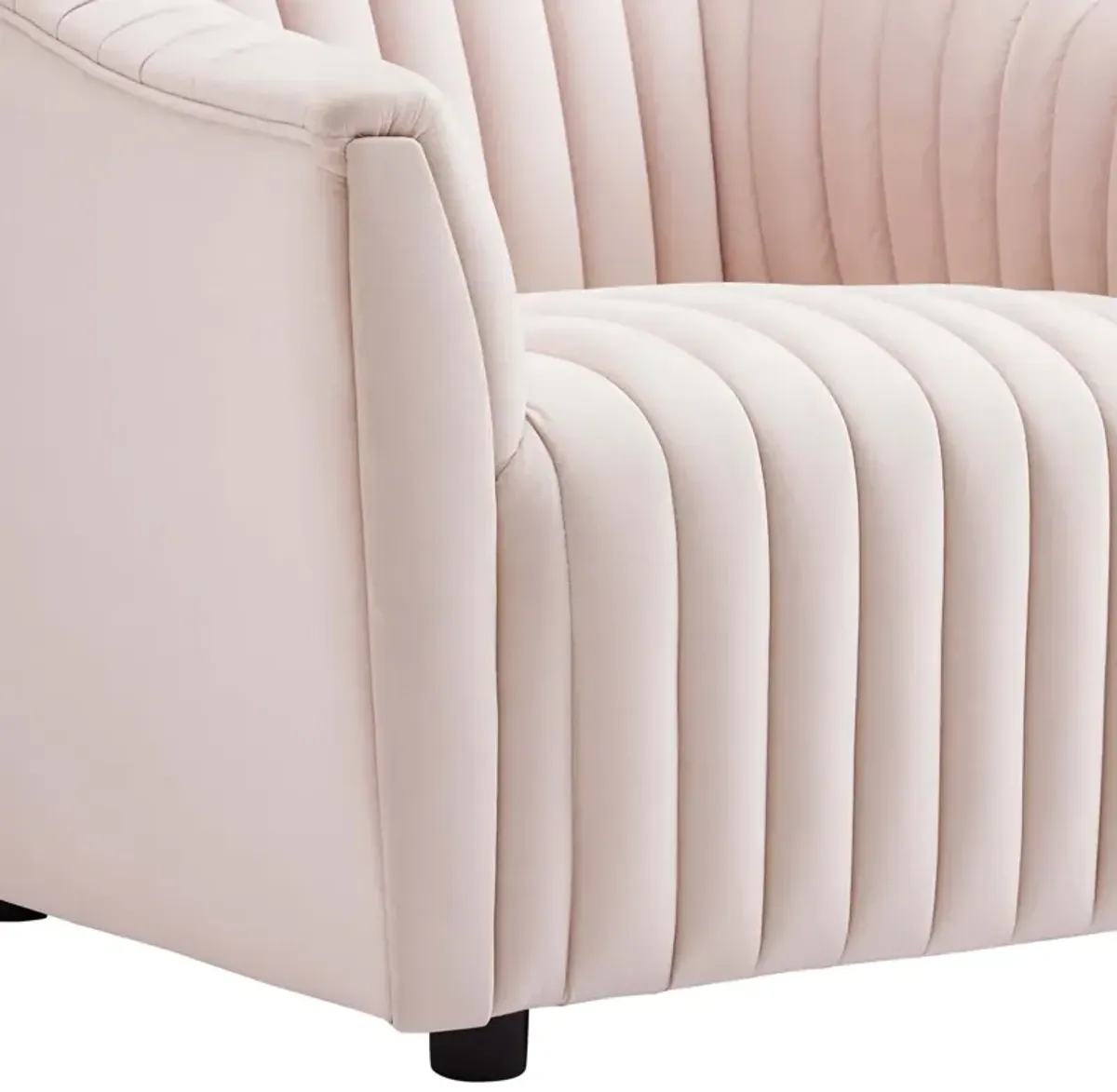 Announce Performance Velvet Channel Tufted Armchair