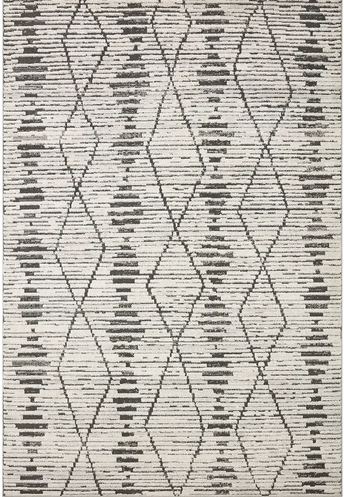 Kamala KAM02 Charcoal/Dove 4' x 6' Rug