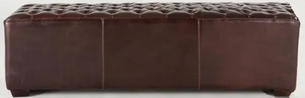 Belen Kox 58-Inch Leather Bench with Diamond Stitched Detailing, Belen Kox