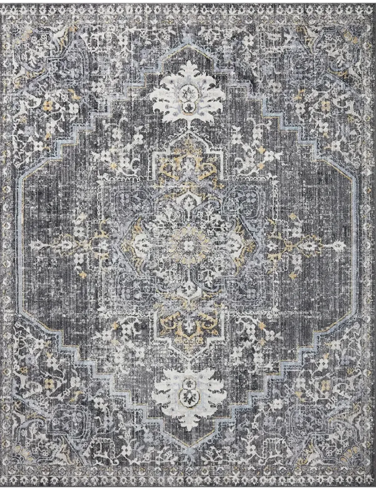 Cassandra CSN02 Charcoal/Gold 7'10" x 10' Rug