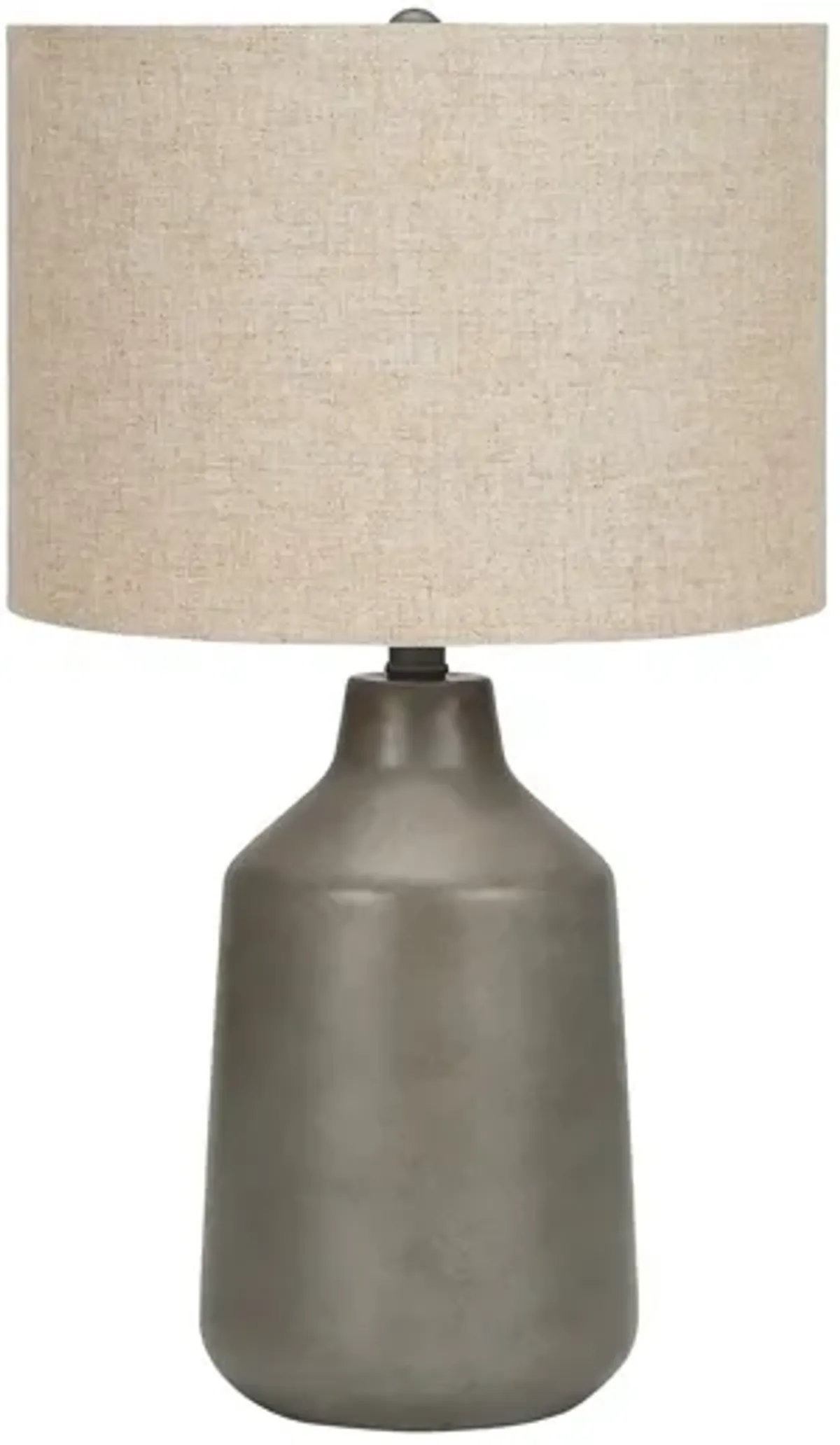 Monarch Specialties I 9701 - Lighting, 24"H, Table Lamp, Black Concrete, Grey Shade, Contemporary