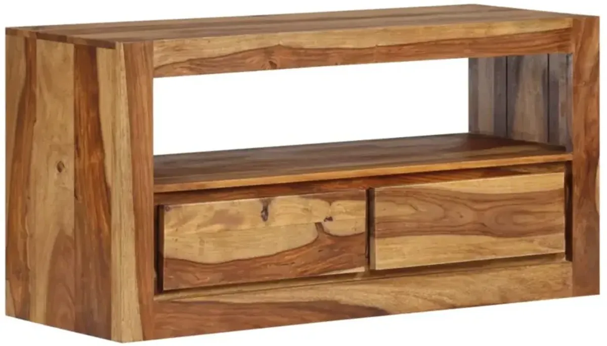 vidaXL TV Cabinet Solid Sheesham Wood 31.5"x11.8"x15.7"