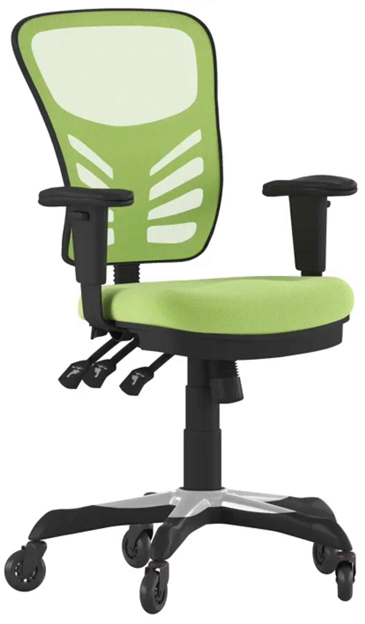 Nicholas Mid-Back   Mesh Multifunction Executive Swivel Ergonomic Office Chair with Adjustable Arms and Transparent Roller Wheels