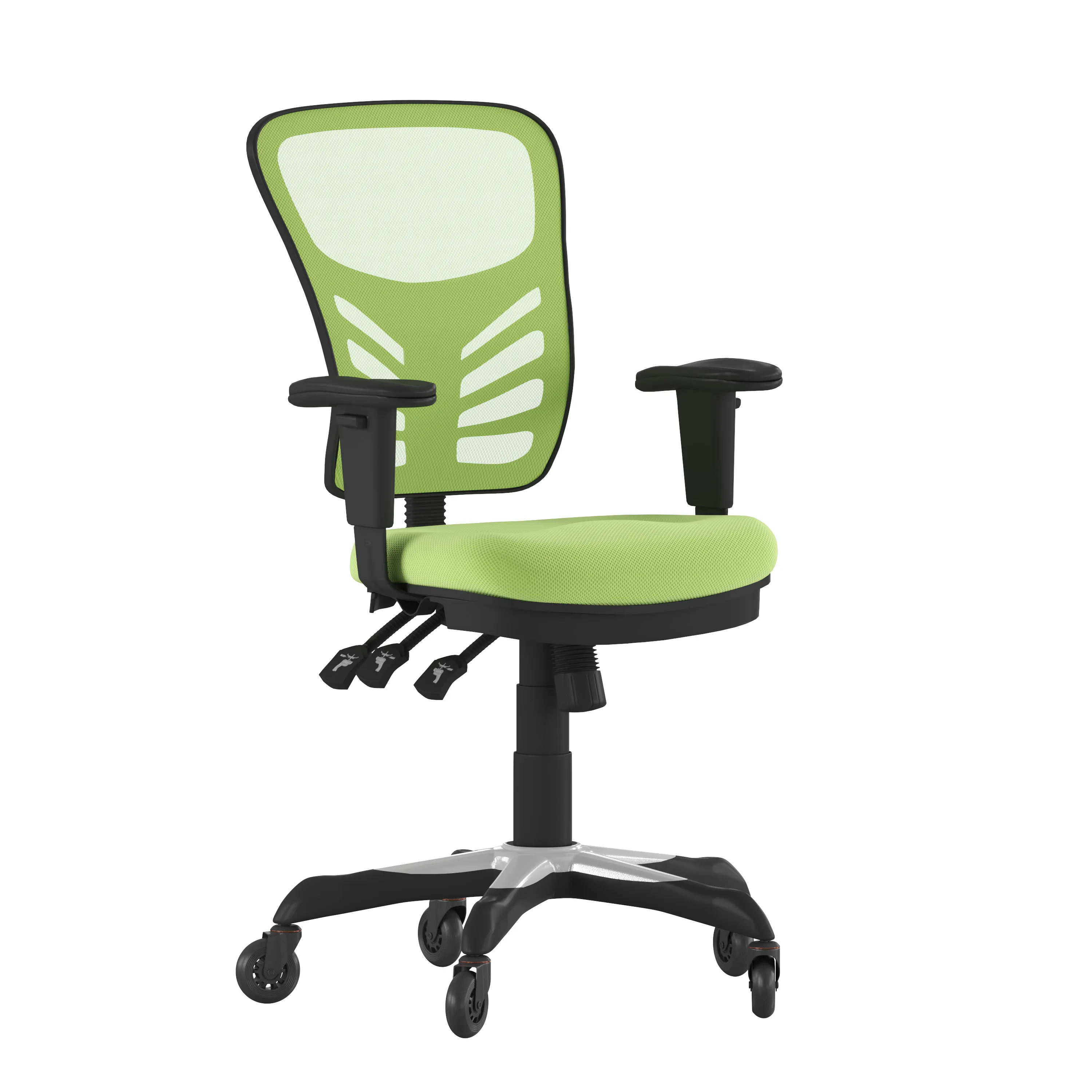 Nicholas Mid-Back   Mesh Multifunction Executive Swivel Ergonomic Office Chair with Adjustable Arms and Transparent Roller Wheels