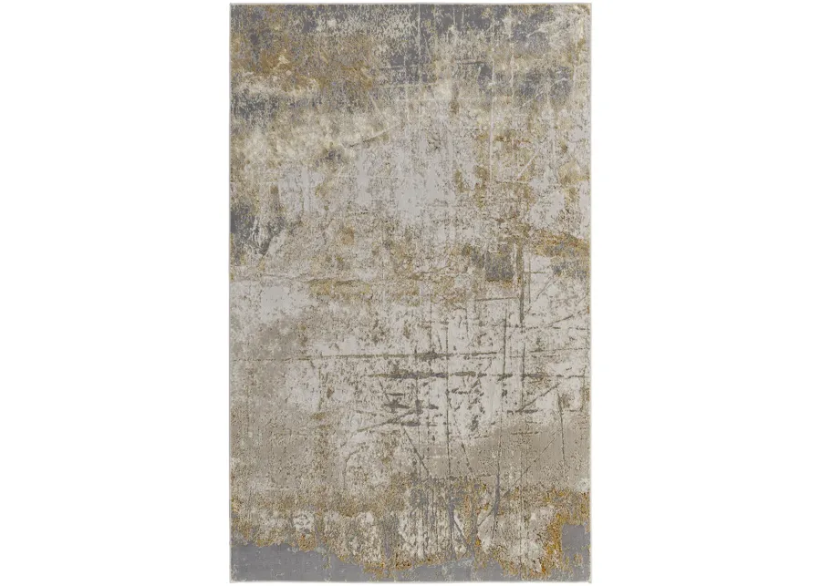 Aura 39LNF 13' x 20' Ivory/Brown/Gray Rug