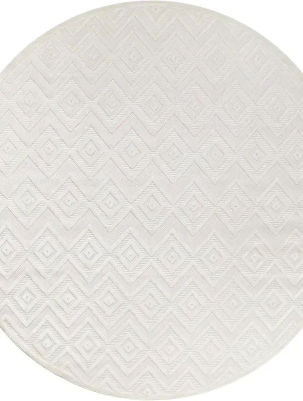 Versatile NRV01 Ivory/White 10' x Round Rug