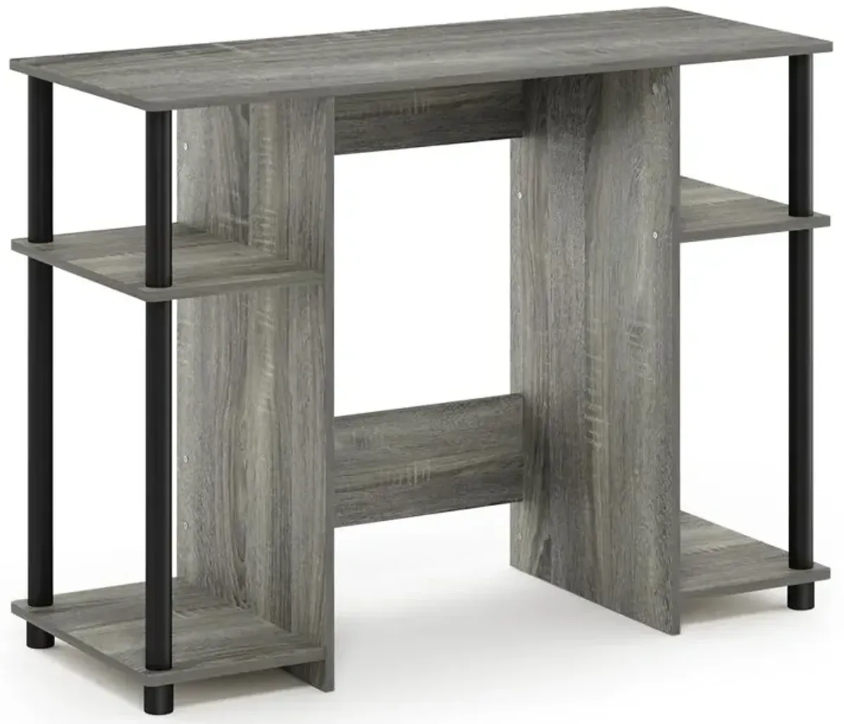 Furinno 15112 JAYA Compact Computer Study Desk, French Oak Grey/Black