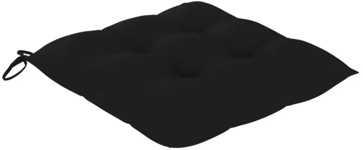 vidaXL Chair Cushions 4 pcs Black 19.7"x19.7"x2.8" Fabric